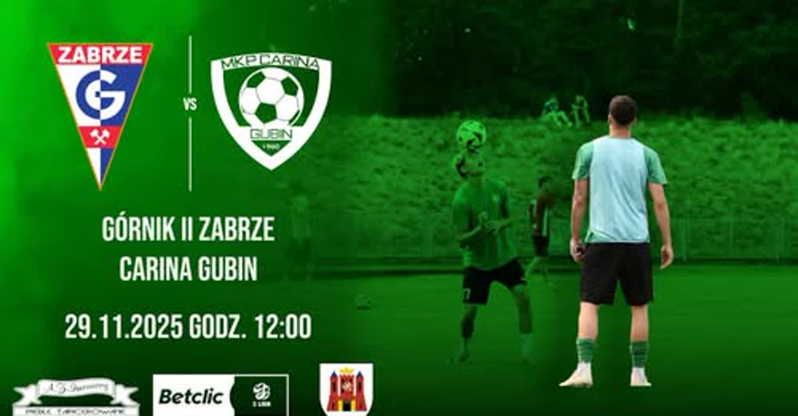 Ostatni mecz Cariny w 2025 roku z rezerwami Górnika Zabrze