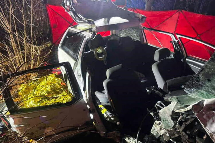 Śmiertelny wypadek w Kurowie. Fot. PAP/KP PSP Wejherowo