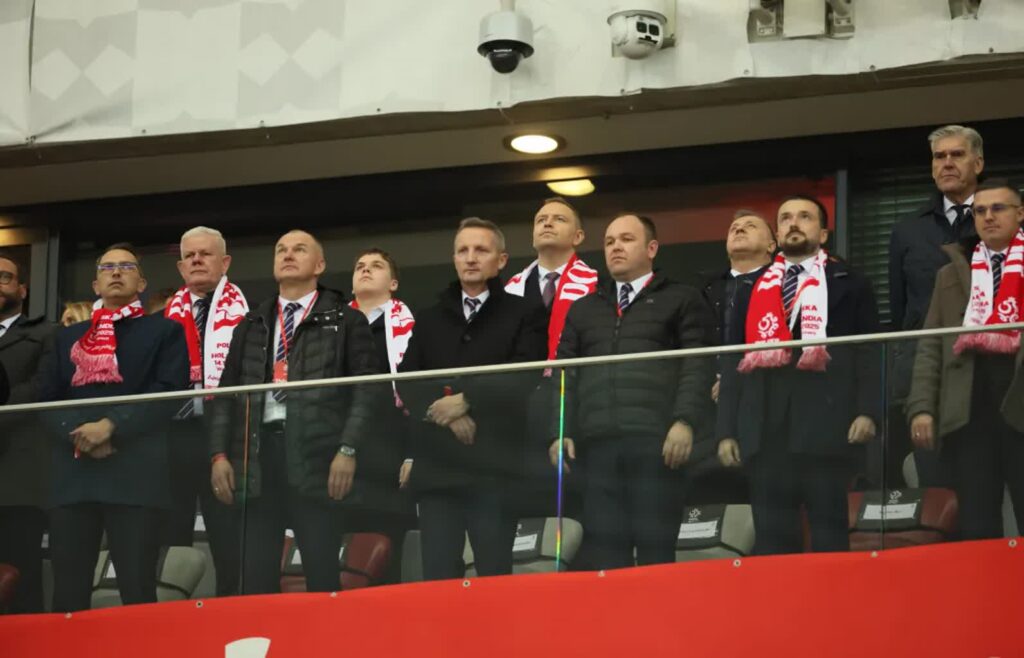 Prezydent Karol Nawrocki na Stadionie Narodowym. Fot. PAP/ Leszek Szymański