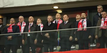 Prezydent Karol Nawrocki na Stadionie Narodowym. Fot. PAP/ Leszek Szymański