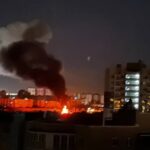 Zdjęcie ilustracyjne. Pożar elektrowni w Biełgoradzie w październiku 2022r. Fot. X / @nexta_tv