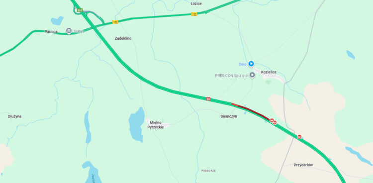 S-3 w stronę Szczecina nieprzejezdna Radio Zachód - Lubuskie