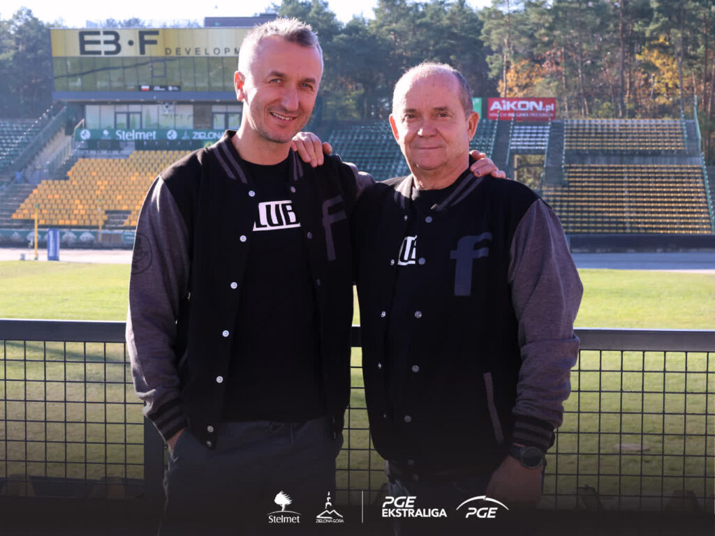 Grzegorz Walasek oraz Aleksander Janas (fot. Falubaz Zielona Góra)