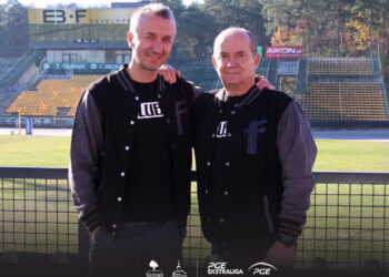 Grzegorz Walasek oraz Aleksander Janas (fot. Falubaz Zielona Góra)