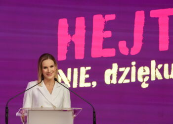 Marta Nawrocka: walka z hejtem pierwszym obszarem działania fundacji „Blisko Ludzkich Spraw” 10 Pierwsza dama Marta Nawrocka. Fot. PAP/Grzegorz Momot