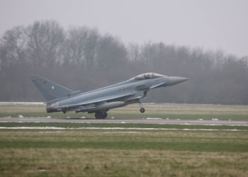 Od soboty niemieckie Eurofightery będą patrolować polskie niebo w ramach misji NATO 11 Fot. x.com/NATO_AIRCOM