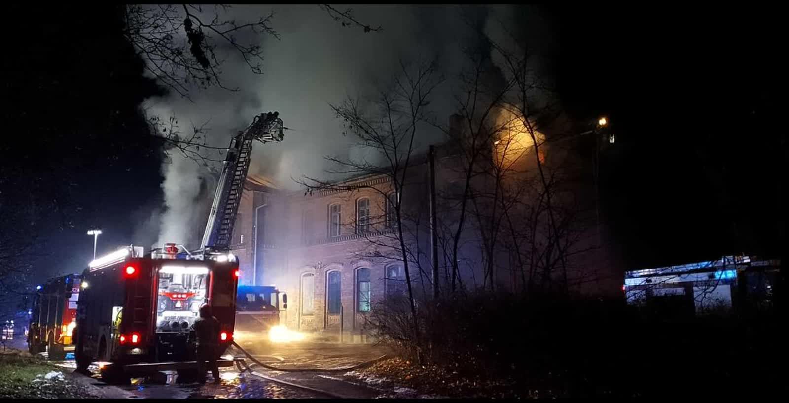 Pożar w Lesznie Górnym