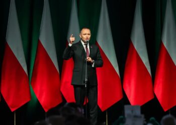 Ranking najbardziej wpływowych ludzi w Europie. Na którym miejscu Nawrocki? 10 Karol Nawrocki Fot. PAP/Jarek Praszkiewicz