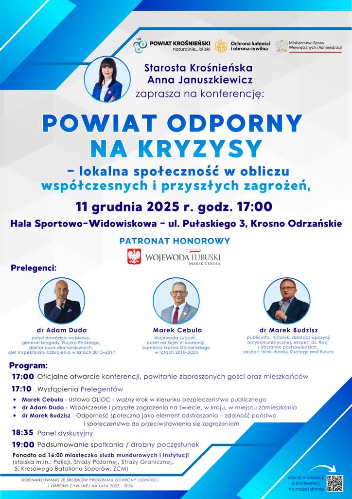 Konferencja o bezpieczeństwie w powiecie krośnieńskim