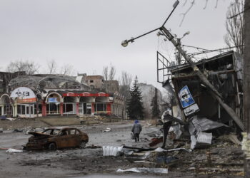Konstantynówka w obwodzie donieckim (PAP/EPA/PRESS SERVICE OF THE 24 MECHANIZED BRIDGE HANDOUT)