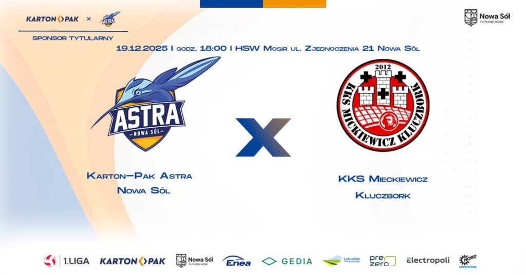 plakat meczowy: Facebook/Karton-Pak Astra Nowa Sól