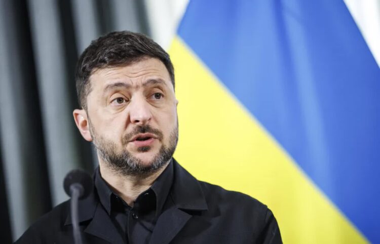 Wołodymyr Zełenski Fot. PAP/EPA/REMKO DE WAAL