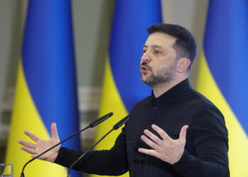 Wołodymyr Zełenski (PAP/EPA/SERGEY DOLZHENKO)