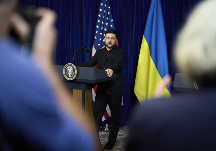 Wołodymyr Zełenski w Waszyngtonie (PAP/EPA/PRESIDENTIAL PRESS SERVICE / HANDOUT)