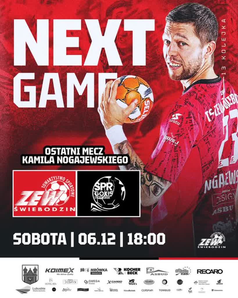 Zew podejmie lidera. Ostatni mecz Kamila Nogajewskiego