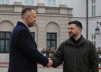 Prezydenci Polski i Ukrainy Karol Nawrocki i Wołodymyr Zełenski. Fot. PAP/ Paweł Supernak