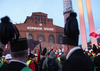 KATOWICE OBCHODY ROCZNICY PACYFIKACJI KOPALNI WUJEK. Fot. PAP/Jarek Praszkiewicz