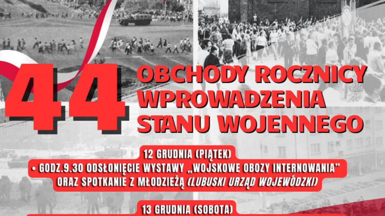 W sobotę 44. rocznica wprowadzenia stanu wojennego 9 W sobotę 44. rocznica wprowadzenia stanu wojennego Radio Zachód - Lubuskie