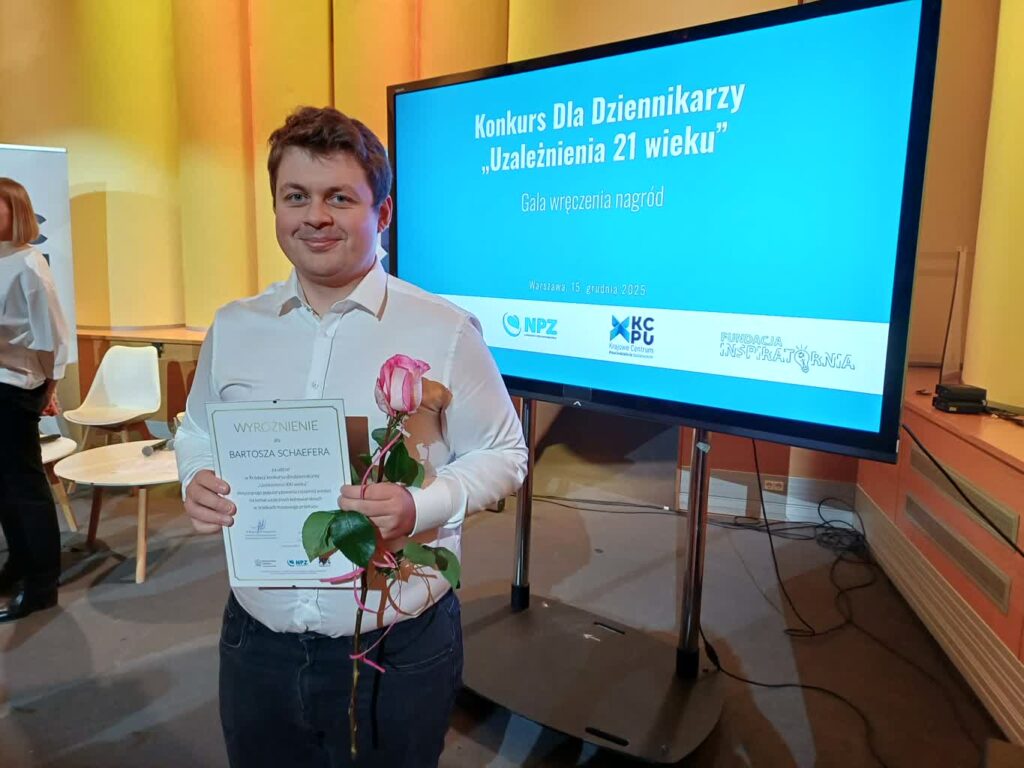 Bartosz Schaefer laureatem ogólnopolskiego Konkursu „Uzależnienia 21 wieku” Bartosz Schaefer laureatem ogólnopolskiego Konkursu „Uzależnienia 21 wieku” Radio Zachód - Lubuskie