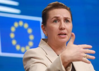 Mette Frederiksen Fot. PAP/EPA/OLIVIER HOSLET