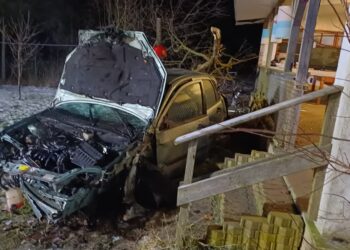 Wypadek w Wysokiej. Fot. KM PSP Gorzów