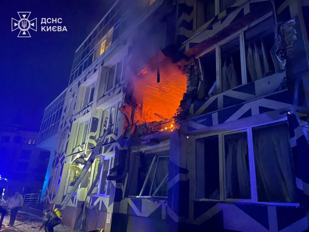 Atak na szpital w Kijowie. Fot. Wołodymyr Zełenski/FB