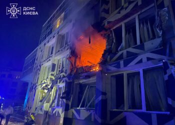 Atak na szpital w Kijowie. Fot. Wołodymyr Zełenski/FB