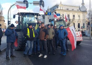 Protest rolników w Zielonej Górze (fot. P. Kozubaj)