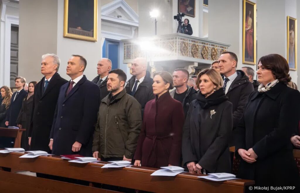 Trzej prezydenci w Wilnie wzięli udział w posiedzeniu Trójkąta Lubelskiego, formatu łączącego Warszawę, Wilno i Kijów. . Fot. Mikołaj Bujak/KPRP