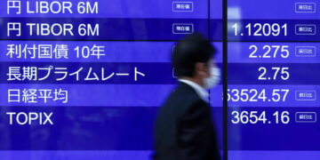 Giełda w Tokio (PAP/EPA/JIJI PRESS)