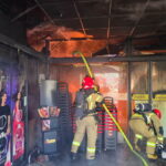 POLKOWICE POŻAR SKLEPU BIEDRONKA. Fot. PAP/KPPSP w Polkowicach