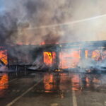 POLKOWICE POŻAR SKLEPU BIEDRONKA. Fot. PAP/KPPSP w Polkowicach