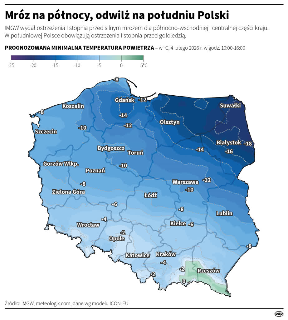 Szkoły zamknięte z powodu mrozu. MEN zaktualizowało listę