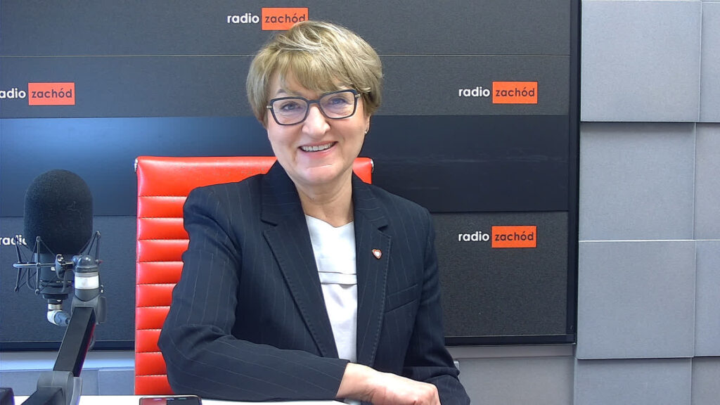 Elżbieta Polak w studiu Radia Zachód