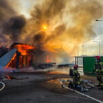 POLKOWICE POŻAR SKLEPU BIEDRONKA. Fot. PAP/KPPSP w Polkowicach