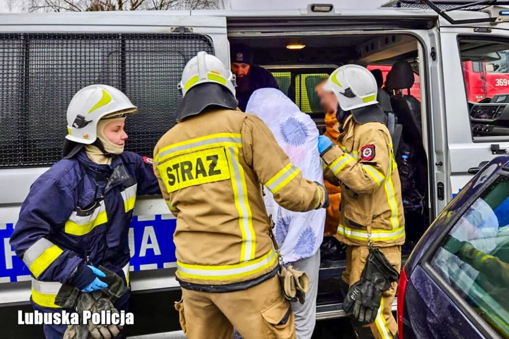 Pożar DPS w Szczawnie. Fot. Lubuska Policja