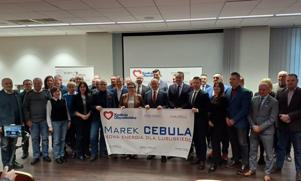 Marek Cebula ogłasza start na szefa Koalicji Obywatelskiej w woj. lubuskim (fot. Piotr Bakselerowicz)