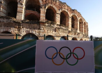 Historyczna Arena Verona będzie gospodarzem ceremonii zamknięcia Zimowych Igrzysk Olimpijskich Fot. PAP/EPA/NEIL HALL