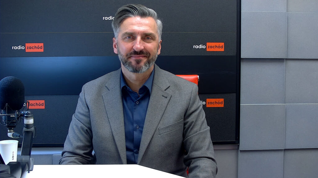 Waldemar Sługocki w studiu Radia Zachód