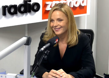 Anna Synowiec w studiu Radia Zachód