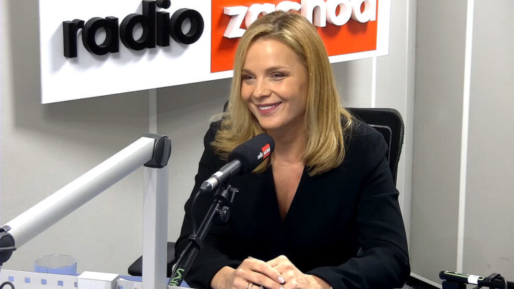 Anna Synowiec w studiu Radia Zachód