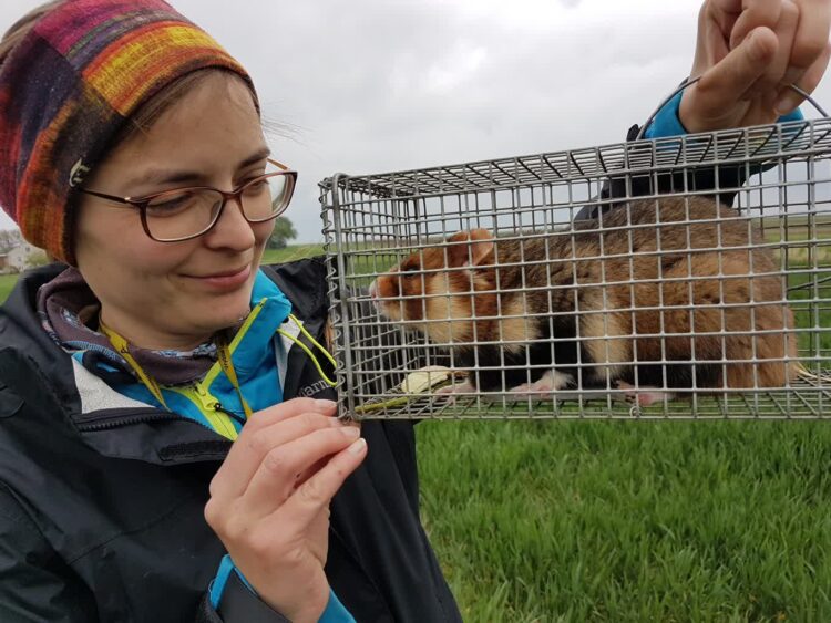 Dr Urszula Eichert z chomikiem europejskim fot. archiwum domowe