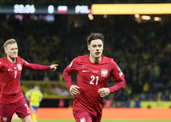 IŁKA NOŻNA BARAŻ O AWANS DO MŚ SZWECJA POLSKA. Nicola Zalewski. Fot. PAP/Leszek Szymański