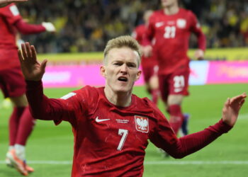 PIŁKA NOŻNA BARAŻ O AWANS DO MŚ SZWECJA POLSKA. Karol Świderski. Fot. PAP/Leszek Szymański