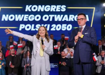 Pełczyńska-Nałęcz: Polska 2050 Rzeczpospolitej Polskiej to jest od dzisiaj nazwa naszej partii. Fot. PAP/Paweł Supernak