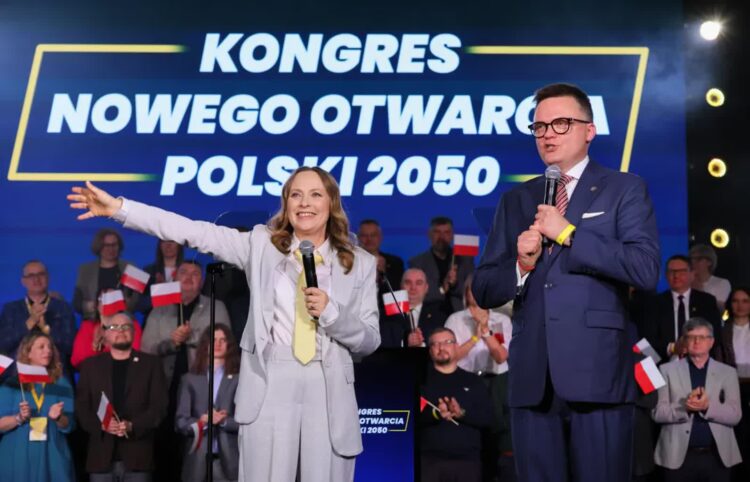 Pełczyńska-Nałęcz: Polska 2050 Rzeczpospolitej Polskiej to jest od dzisiaj nazwa naszej partii. Fot. PAP/Paweł Supernak