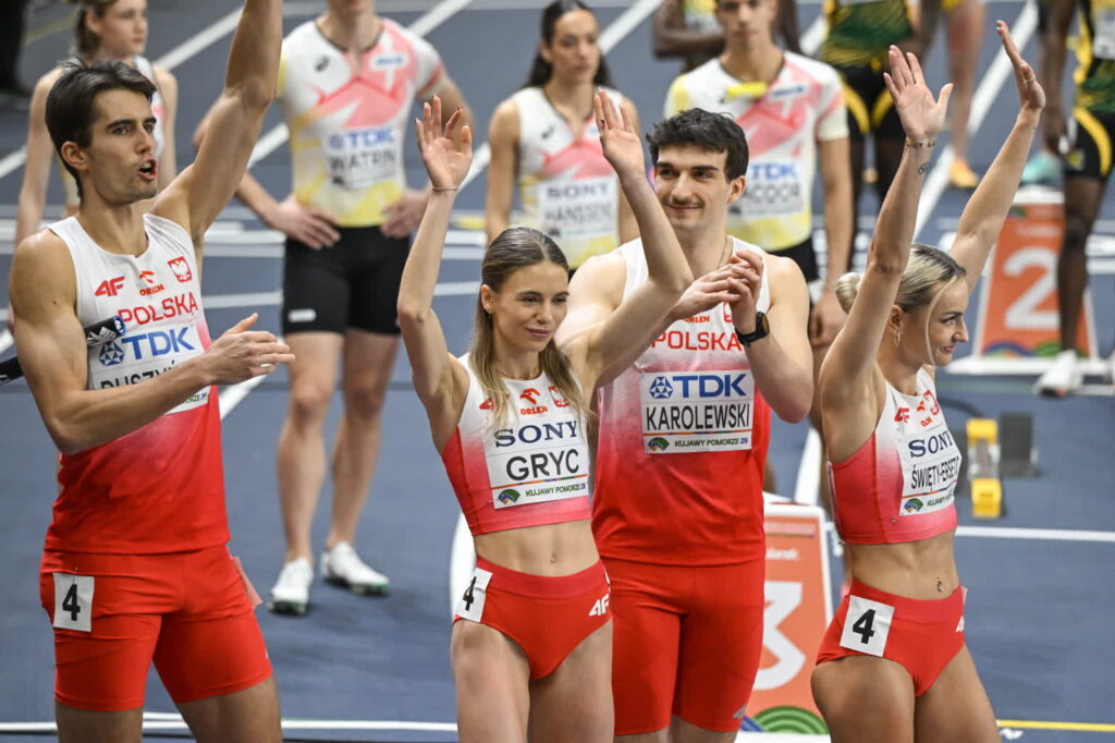 Kajetan Duszyński, Anna Gryc, Marcin Karolewski, Justyna Święty-Ersetic. Fot. PAP/Radek Pietruszka