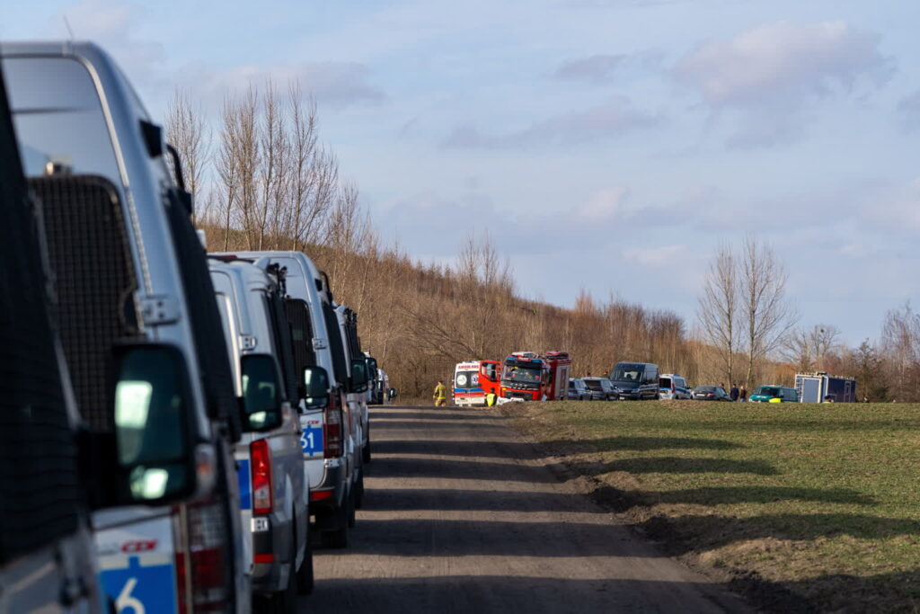 GALCZYCE DRON SPADŁ NA TEREN KOPALNI. Fot. PAP/Bartosz Skonieczny