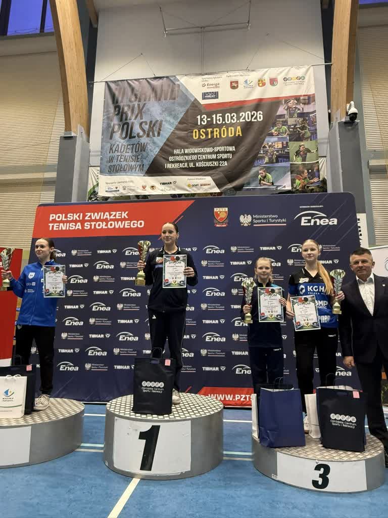Lena Puzio na podium GPP kadetek w Ostródzie