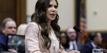 Kristi Noem obejmie stanowisko Specjalnego Wysłannika ds. Tarczy Ameryk. Fot. PAP/EPA/WILL OLIVER